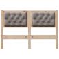 Preview: Kopfteil Sonstiges Braun und Taupe 135 cm Massivholz Kiefer