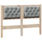 Preview: Kopfteil Sonstiges Braun und hellgrau 120 cm Massivholz Kiefer