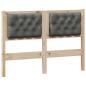 Preview: Kopfteil Braun und Dunkelgrau 120 cm Massivholz Kiefer