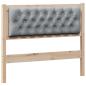 Preview: Kopfteil Sonstiges Braun und hellgrau 100 cm Massivholz Kiefer