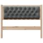 Preview: Kopfteil Braun und Dunkelgrau 100 cm Massivholz Kiefer