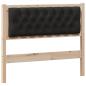 Preview: Kopfteil Sonstiges Braun und Schwarz 100 cm Massivholz Kiefer