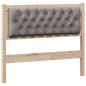 Preview: Kopfteil Sonstiges Braun und Taupe 100 cm Massivholz Kiefer