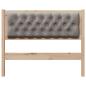 Preview: Kopfteil Sonstiges Braun und Taupe 100 cm Massivholz Kiefer