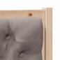 Preview: Kopfteil Sonstiges Braun und Taupe 100 cm Massivholz Kiefer