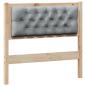 Preview: Kopfteil Sonstiges Braun und hellgrau 90 cm Massivholz Kiefer