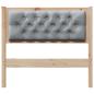 Preview: Kopfteil Sonstiges Braun und hellgrau 90 cm Massivholz Kiefer