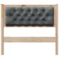 Preview: Kopfteil Sonstiges Braun und Dunkelgrau 90 cm Massivholz Kiefer