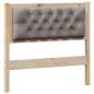 Preview: Kopfteil Sonstiges Braun und Taupe 90 cm Massivholz Kiefer