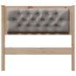 Preview: Kopfteil Sonstiges Braun und Taupe 90 cm Massivholz Kiefer