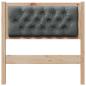 Preview: Kopfteil Sonstiges Braun und Dunkelgrau 80 cm Massivholz Kiefer