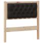 Preview: Kopfteil Sonstiges Braun und Schwarz 80 cm Massivholz Kiefer