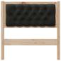Preview: Kopfteil Sonstiges Braun und Schwarz 80 cm Massivholz Kiefer
