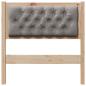 Preview: Kopfteil Sonstiges Braun und Taupe 75 cm Massivholz Kiefer