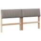 Preview: Gepolstertes Kopfteil Taupe 150 cm Massives Kiefernholz