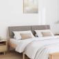 Preview: Gepolstertes Kopfteil Taupe 150 cm Massives Kiefernholz