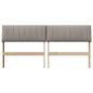 Preview: Gepolstertes Kopfteil Taupe 150 cm Massives Kiefernholz