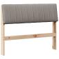 Preview: Gepolstertes Kopfteil Taupe 100 cm Massives Kiefernholz
