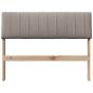 Preview: Gepolstertes Kopfteil Taupe 100 cm Massives Kiefernholz