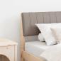 Preview: ARDEBO.de - Gepolstertes Kopfteil Taupe 90 cm Massives Kiefernholz