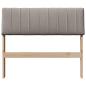 Preview: Gepolstertes Kopfteil Taupe 90 cm Massives Kiefernholz