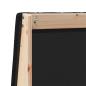 Preview: Gepolstertes Kopfteil Schwarz 150 cm Massives Kiefernholz