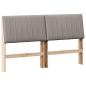 Preview: Gepolstertes Kopfteil Taupe 150 cm Massives Kiefernholz