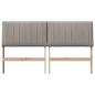 Preview: Gepolstertes Kopfteil Taupe 150 cm Massives Kiefernholz
