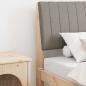 Preview: ARDEBO.de - Gepolstertes Kopfteil Taupe 90 cm Massives Kiefernholz