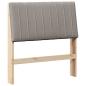 Preview: Gepolstertes Kopfteil Taupe 90 cm Massives Kiefernholz
