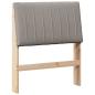 Preview: Gepolstertes Kopfteil Taupe 80 cm Massives Kiefernholz