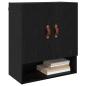 Preview: Wandschrank 60 x 31 x 70 cm Holzwerkstoff Schwarz Eichen-Optik