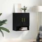 Preview: Wandschrank 60 x 31 x 70 cm Holzwerkstoff Schwarz Eichen-Optik