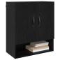 Preview: Wandschrank 60 x 31 x 70 cm Holzwerkstoff Schwarz Eichen-Optik