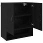 Preview: Wandschrank 60 x 31 x 70 cm Holzwerkstoff Schwarz Eichen-Optik