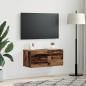 Preview: Wandschrank 80 x 36.5 x 35 cm Holzwerkstoff Altholz