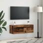 Preview: Wandschrank 100 x 36,5 x 35 cm Holzwerkstoff Altholz