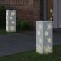 Preview: Solar LED Weg Licht 2 Stk. Warmes Weiß 18 x 18 x 50 cm