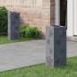 Preview: ARDEBO.de - Solar LED Weg Licht 2 stk. Warmes Weiß 18 x 18 x 50 cm