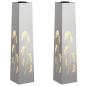 Preview: Solar LED Weg Licht 2 Stk. Warmes Weiß 18 x 18 x 80 cm