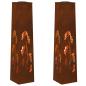 Preview: Solar LED Weg Licht 2 Stk. Warmes Weiß 18 x 18 x 80 cm