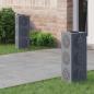 Preview: ARDEBO.de - Solar LED Weg Licht 2 stk. Warmes Weiß 18 x 18 x 50 cm