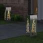 Preview: Solar LED Weg Licht 2 Stk. Warmes Weiß 18 x 18 x 50 cm
