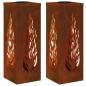 Preview: Solar LED Weg Licht 2 Stk. Warmes Weiß 18 x 18 x 50 cm