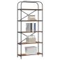 Preview: Bücherregal 5 Ebenen 80 x 30 x 183 cm Holzwerkstoff Altholz
