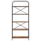 Preview: Bücherregal 5 Ebenen 80 x 30 x 183 cm Holzwerkstoff Altholz