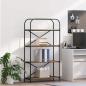 Preview: ARDEBO.de - B?cherregal 4 Ebenen 80 x 30 x 146 cm Holzwerkstoff Altholz