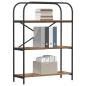 Preview: B?cherregal 3 Ebenen 80 x 30 x 109 cm Holzwerkstoff Altholz