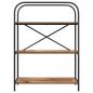 Preview: B?cherregal 3 Ebenen 80 x 30 x 109 cm Holzwerkstoff Altholz