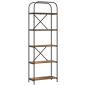 Preview: Bücherregal 5 Ebenen 60 x 30 x 183 cm Holzwerkstoff Altholz